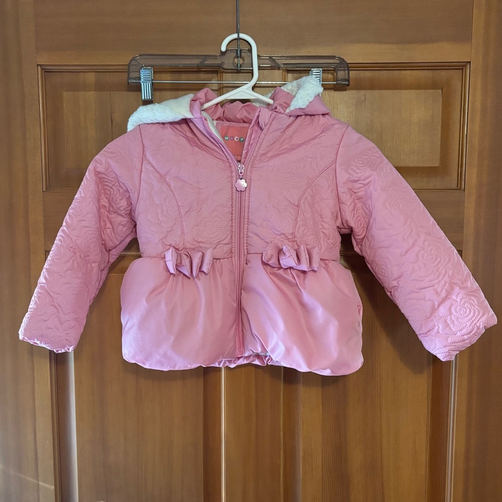 Wippette Kids Pink Puffer Jacket with Hood